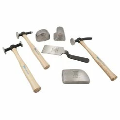 Best Sale ⭐ Hickory Handle Body Fender 🔨 Hammer-Dolly Set 7pc 😉
