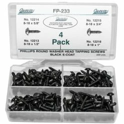 Wholesale ✨ Auveco Phillips Round Black Screws 220 Pieces FP-233 ✨