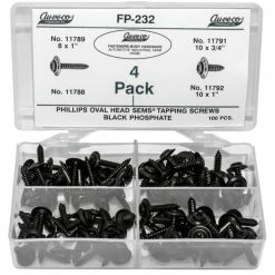 Best Sale ⭐ Auveco Phillips Oval HD Black Screws 100 Pieces FP-232 ❤️