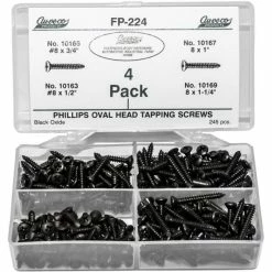 Best reviews of 🌟 Auveco Phillips Oval HD.T.S. Black Oxide Screws 245 Pieces FP-224 👏