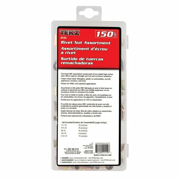 Hot Sale โ Titan Tools 150 Pc. Rivet Nut Assortment 45150 ๐ - Image 3