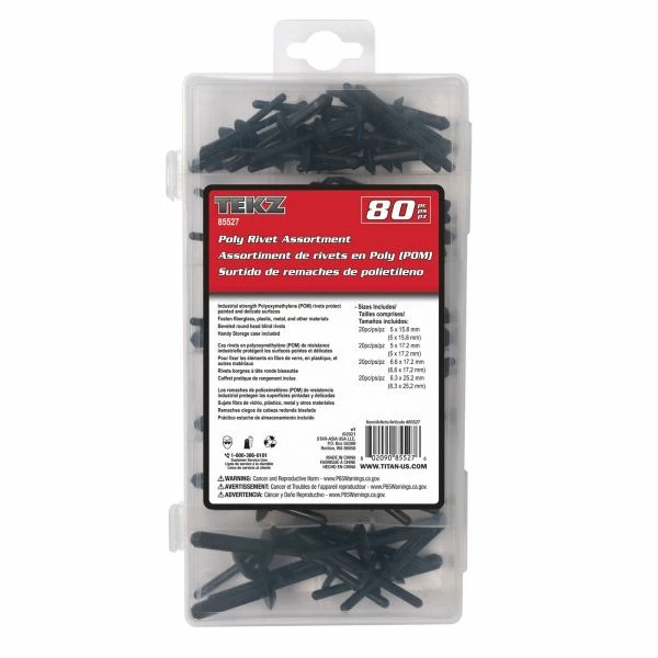 Deals ๐ Titan Tools 80 Pc. Poly Rivet Assortment 85527 ๐ - Image 3
