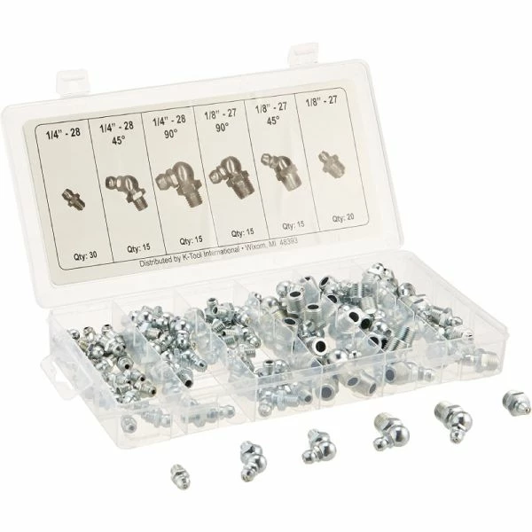 Budget โจ K Tool International 110-Piece Hydraulic Grease Fittin KTI00074 ๐ - Image 2