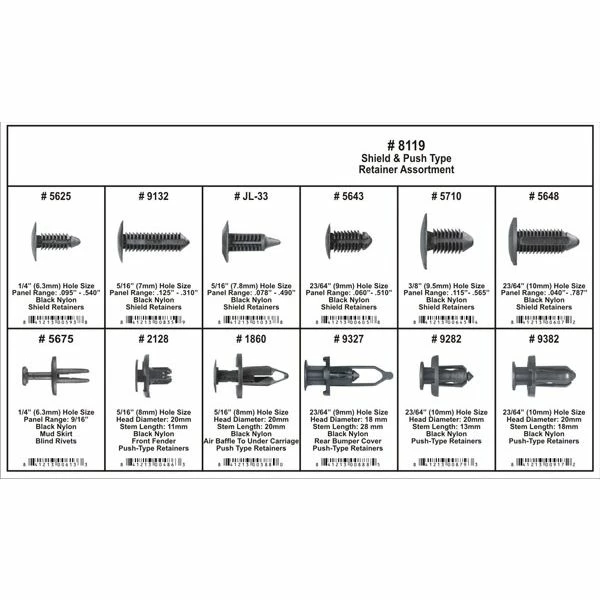 Flash Sale 👍 Universal Black Nylon Retainers 12 SKUs 192 Pcs - Disco Automotive 🔥 - Image 2