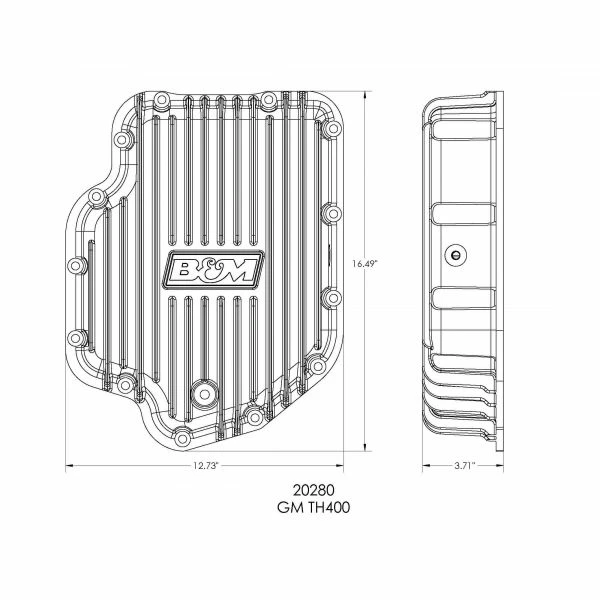 Flash Sale ๐ GM TH400 Transmission B&M Hi-Tek Deep Trans Pan 20280 ๐ - Image 3